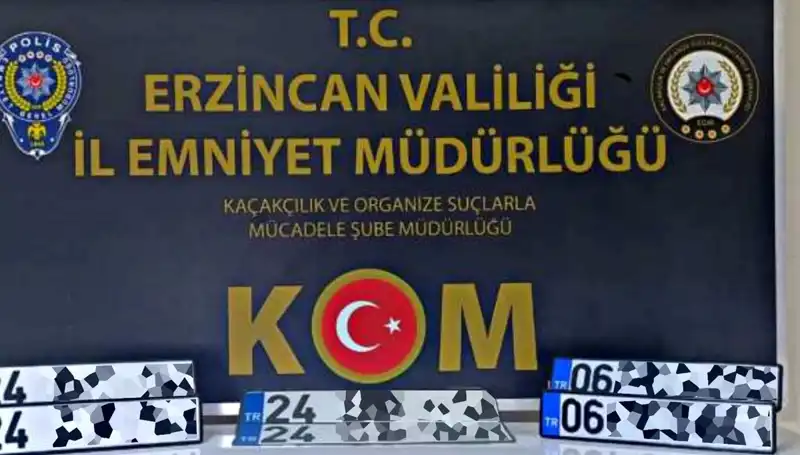 Erzincan'da APP Plaka Operasyonu: Polis 20 Aracın Plakasını Takipte